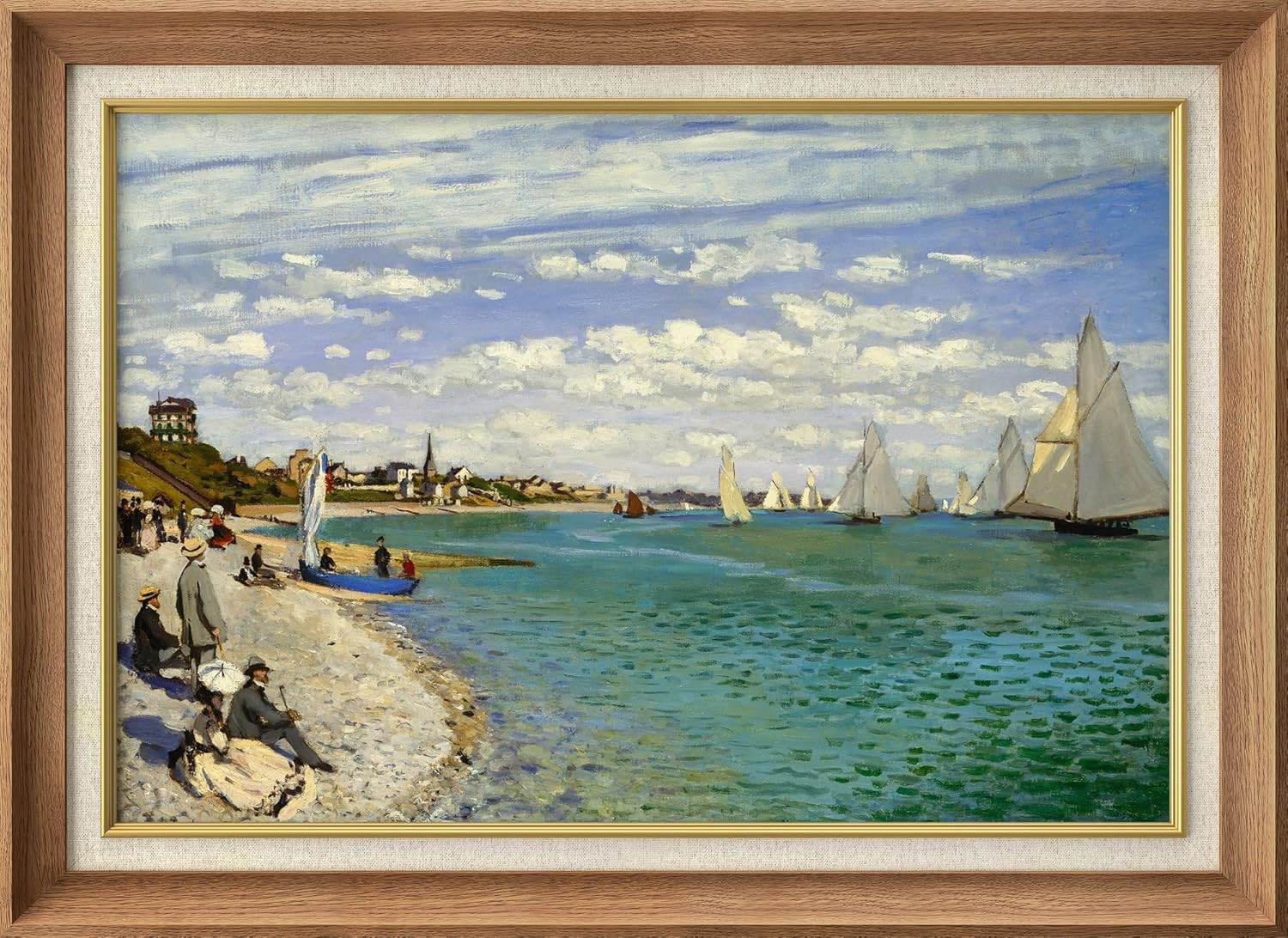 MUDECOR Premium Framed Wall Art Regatta at Sainte-Adresse by Claude Monet Historic Cultural Illus... | Amazon (US)