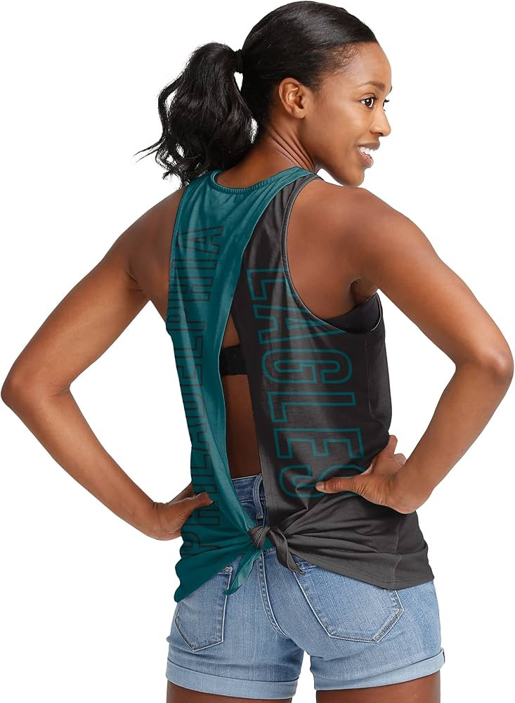 FOCO Women's NFL Team Logo Tie Breaker Tank Top Shirt | Amazon (US)