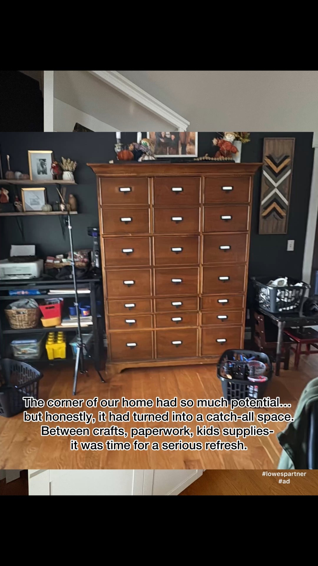 From cluttered and chaotic to clean and organized. #diy #homeorganization #lowespartner #ad

#LTKU #LTKHome #LTKdayinmylife