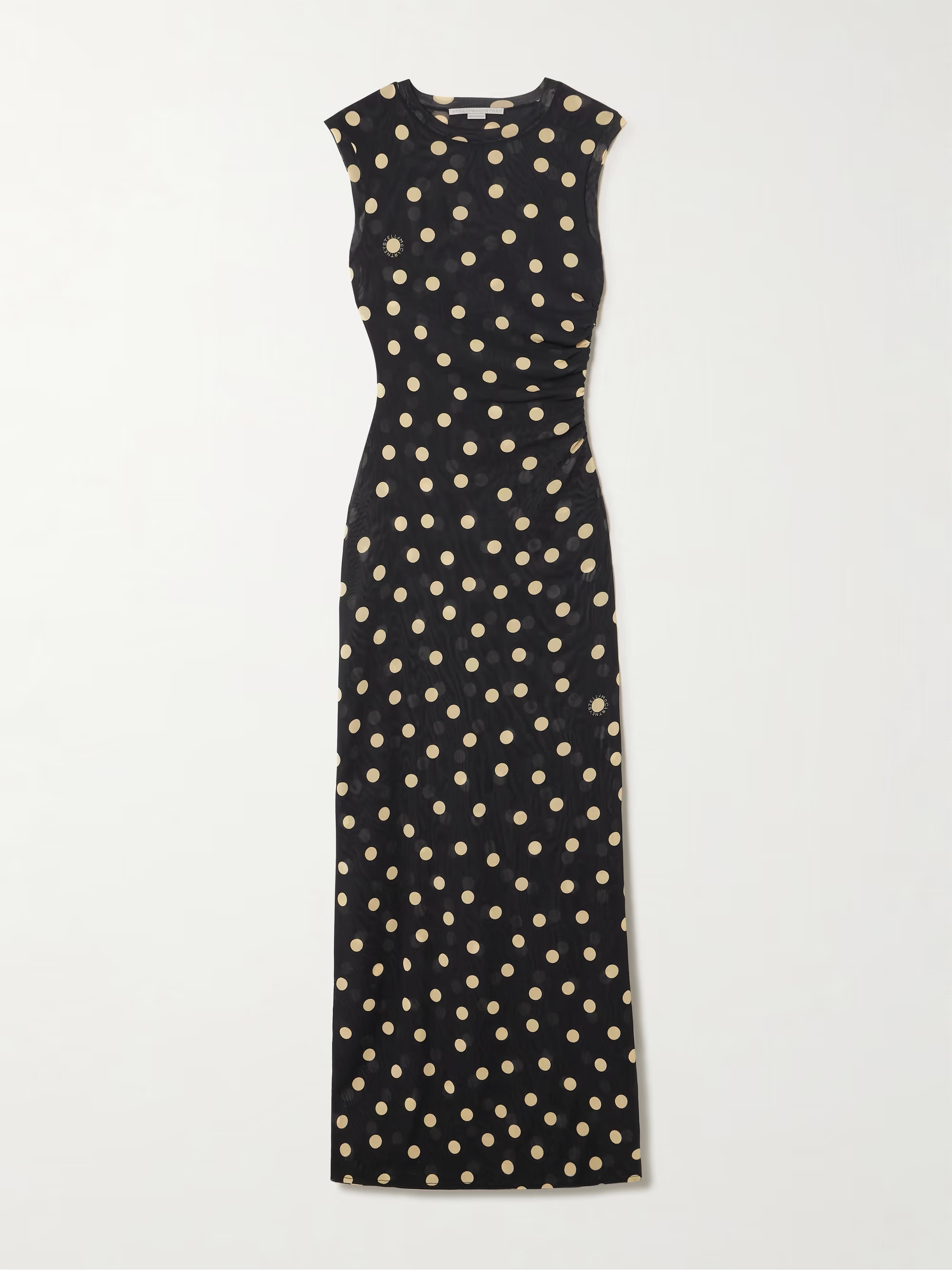 Ruched polka-dot stretch-tulle maxi dress | NET-A-PORTER (UK & EU)