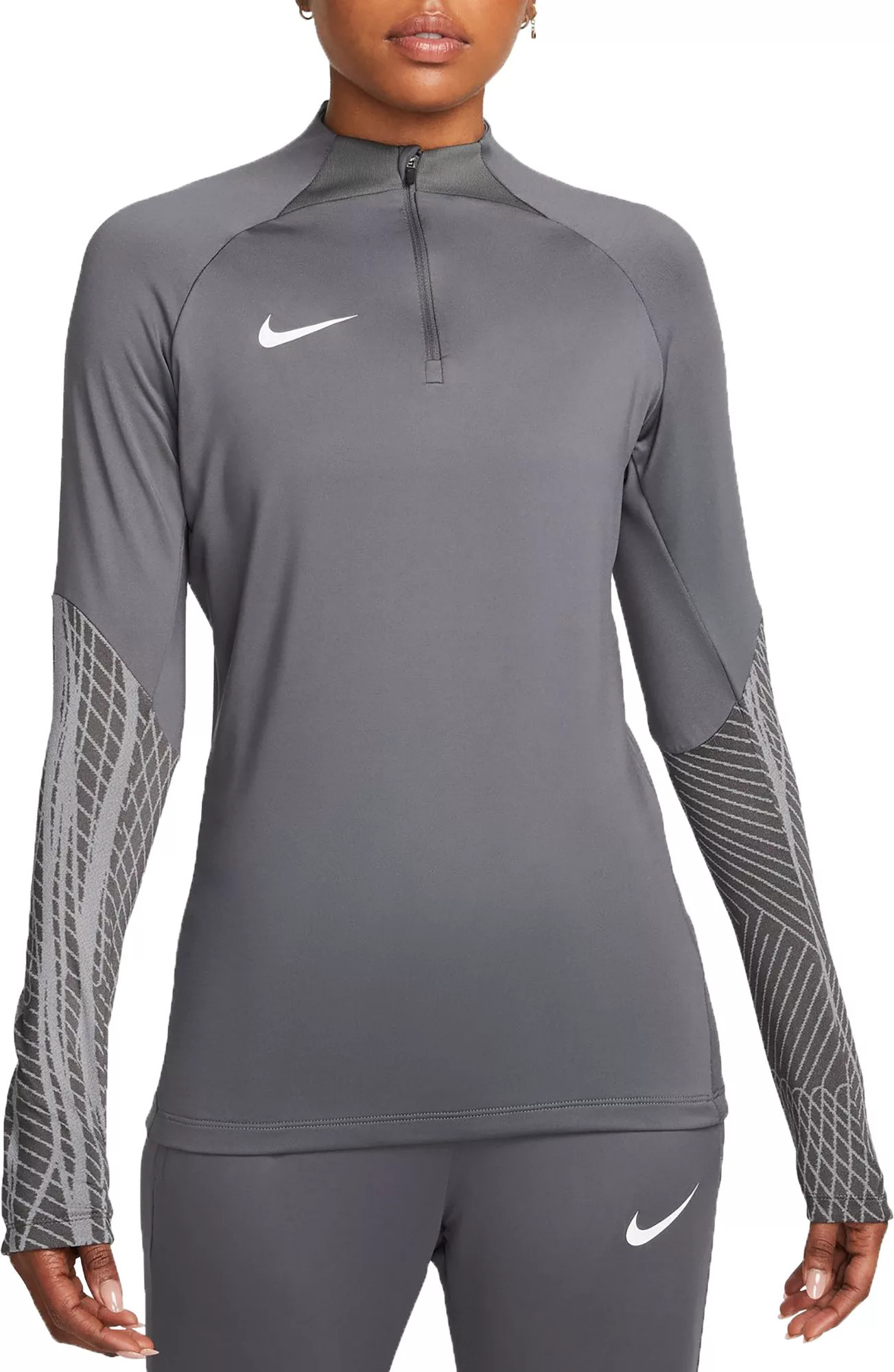 Nike Women's Dri-FIT Strike Drill Long Sleeve Shirt, Medium, Iron Grey | DICK'S Sporting Goods