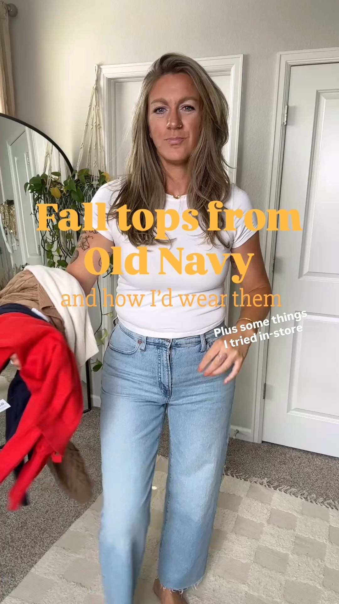 Fall tops from Old Navy, and how I’d style them. Plus a couple things I tried in store
✨navy sweater - XL (I don’t want it fitted) 30 tall jeans, 11 mules
✨sweater vest - large reg, 10 tall trousers
✨tan cardigan - large reg, 30 tall jeans 
✨red sweater - XL (i don’t like this style too fitted) 
✨brown tank - large reg, 31x34 jeans, large tall denim shirt
✨grey hoodie - XL, 10/30 long jeans
✨barn jacket - large tall, men’s XL flannel, 11 boots, shorts are old 
✨large reg horse sweater
✨large reg polka dot dress
✨large reg cardigan
✨medium reg ribbed top
✨large reg plaid skirt
✨large reg denim jacket (need a tall) 

#LTKMidsize #LTKSaleAlert #LTKOver40