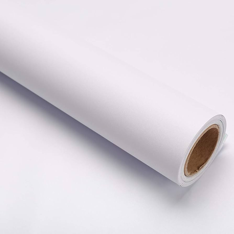 15.8" x400"White Wallpaper Self Adhesive Film Peel and Stick Wallpaper White Contact Paper Waterp... | Amazon (US)