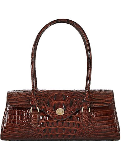 BRAHMIN Melbourne Collection Dayan East West Satchel Bag - Pecan | Dillard's