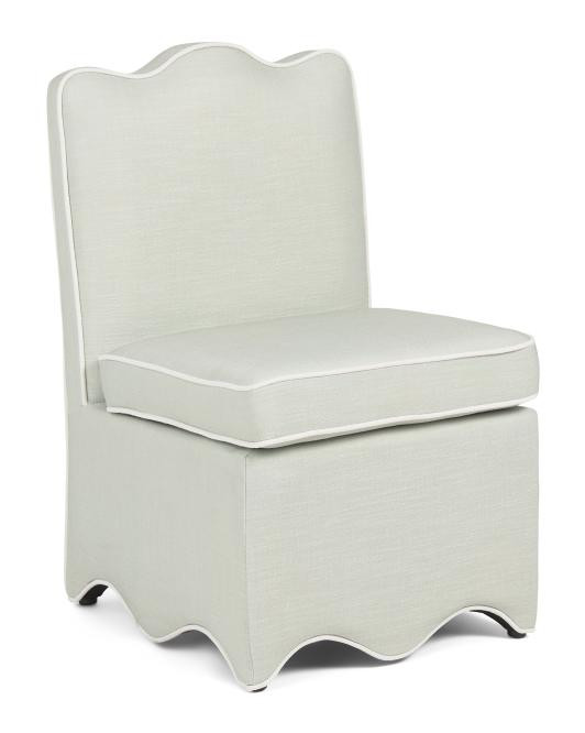 21.5x32.5 Scalloped Bottom Skirted Anywhere Chair | TJ Maxx