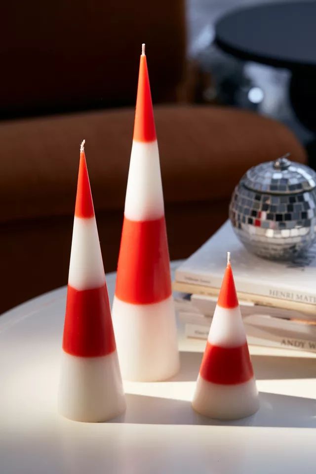 Peppermint Cone Shaped Candle Set | Urban Outfitters (US and RoW)