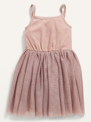 Sleeveless Rib-Knit Tutu Dress for Toddler Girls | Old Navy (US)
