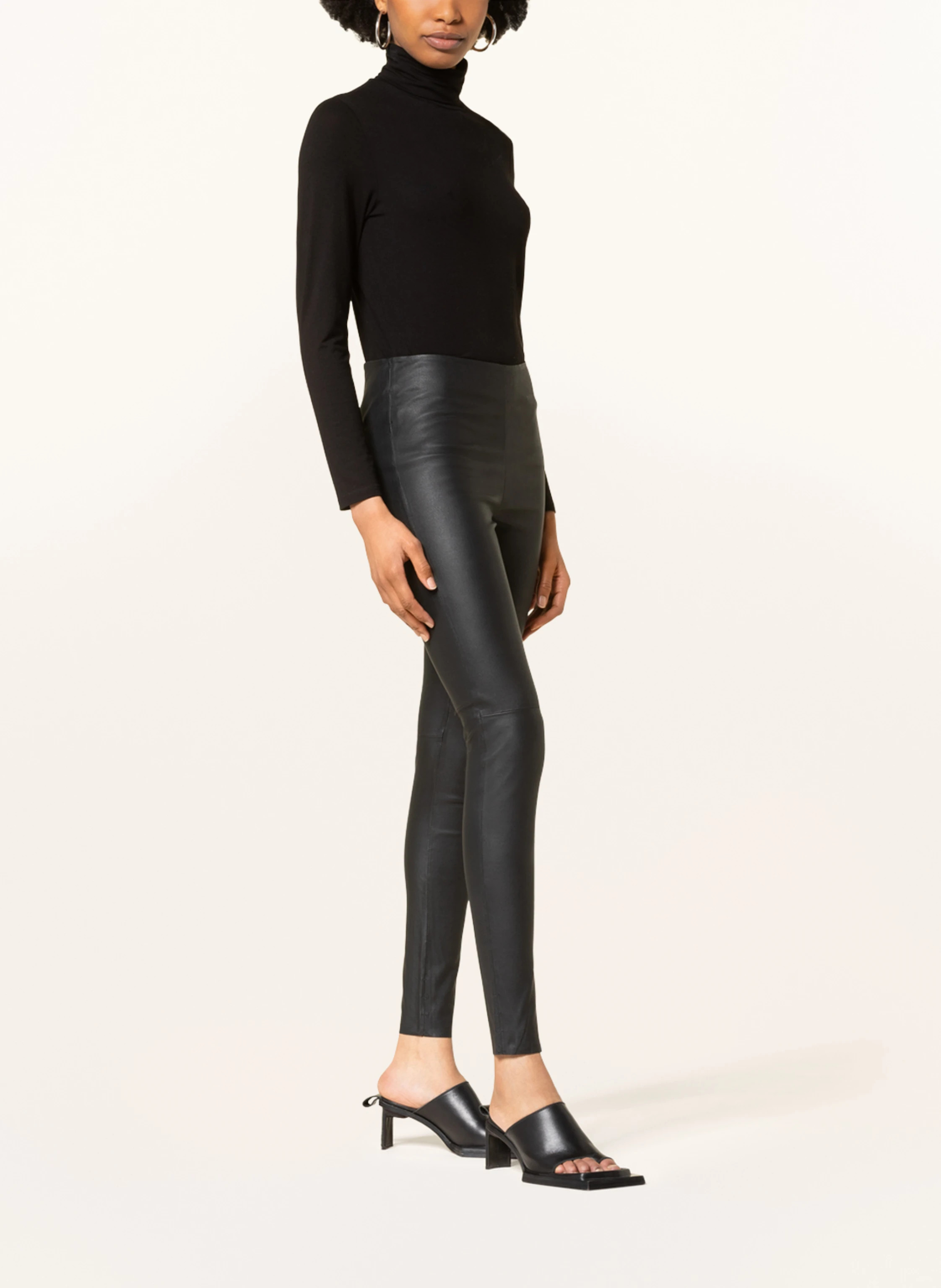 MOS MOSH Leder-Leggings LUCILLE in schwarz | Breuninger (DACH)