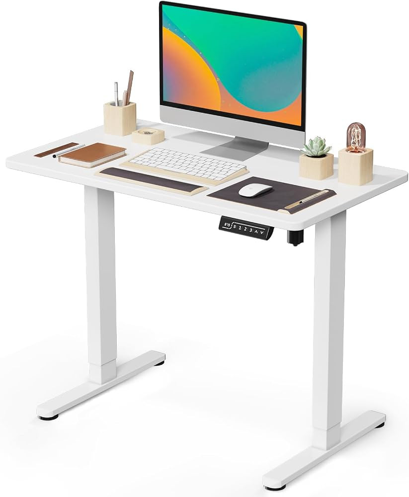 JOY worker Small Electric Standing Desk, 35" x 20" Whole Piece Height Adjustable Desk with Memory... | Amazon (US)