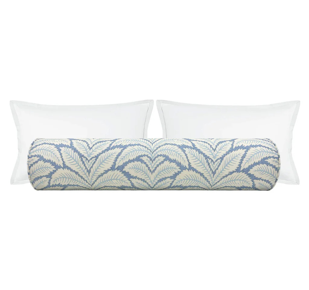 THE BOLSTER :: TALAVERA COTTON AND LINEN PRINT // BLUE | LITTLE DESIGN COMPANY