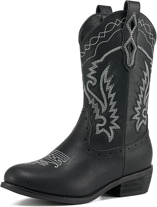 Rollda Kids Cowboy Boots Western Round Toe Cowgirl Boots for Boys Girls Toddler/Little Kid/Big Ki... | Amazon (US)