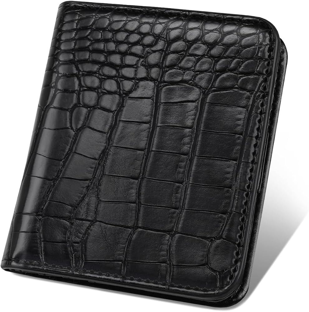 Small Womens Wallet Thin Credit Card Holder Pocket Mini Purse, Black Croc, Slim | Amazon (CA)