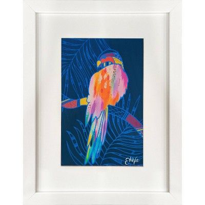 10" x 13" Vibrant Parrot Framed Under Glass Wall Art - EttaVee | Target