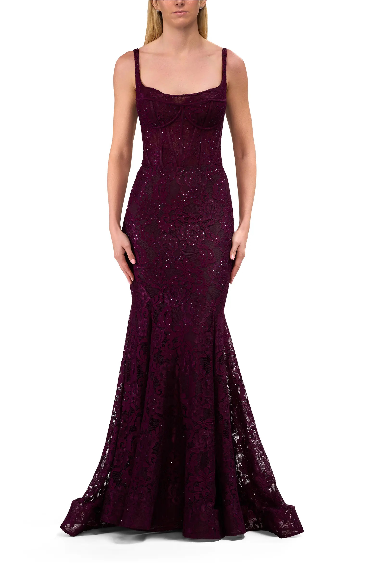 La Femme Mermaid Stretch Lace Gown with Corset Top (Women) | Nordstrom | Nordstrom