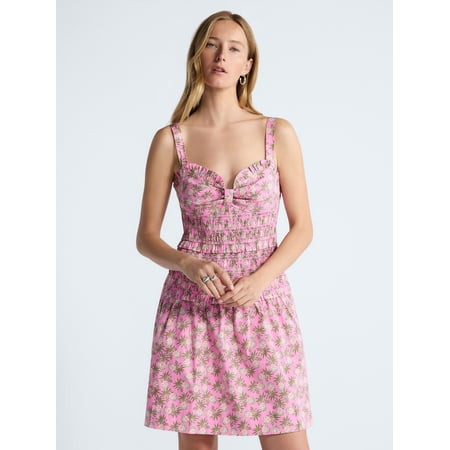 Free Assembly Women s Tiered Smocked Mini Dress XS-XXL | Walmart (US)