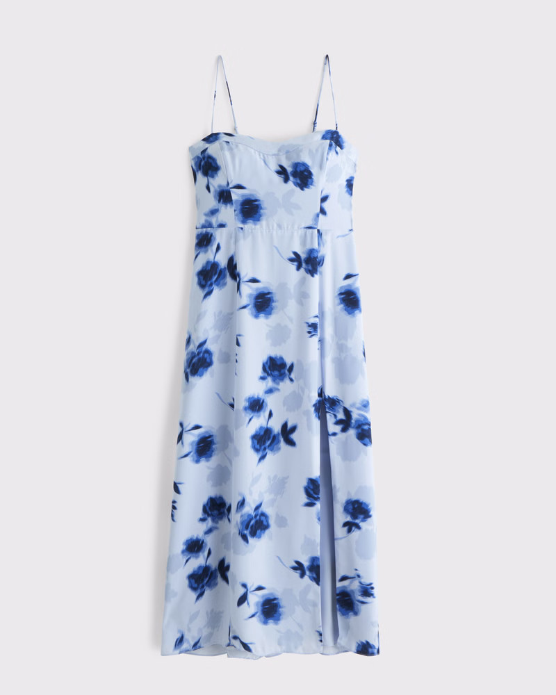The A&F Camille Midi Dress | Abercrombie & Fitch (US)