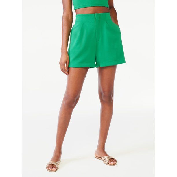 ScoopScoop Women's Pleated Scuba ShortsUSD$24.00Price when purchased online | Walmart (US)