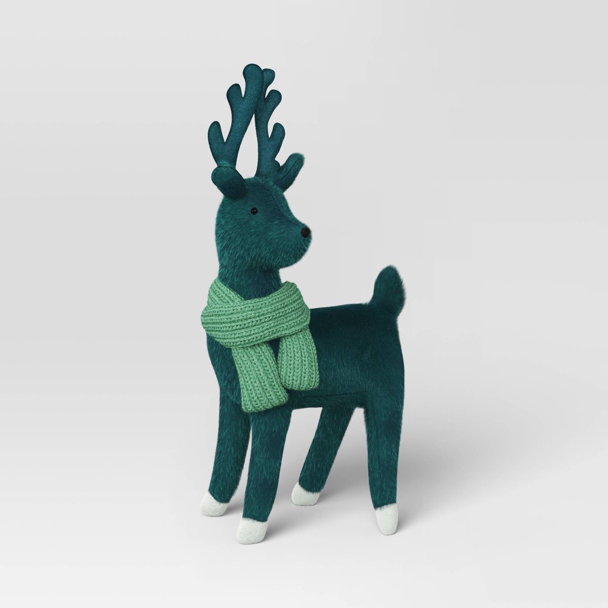 14.5" Plush Deer Wearing Scarf Animal Christmas Figurine - Wondershop™ | Target