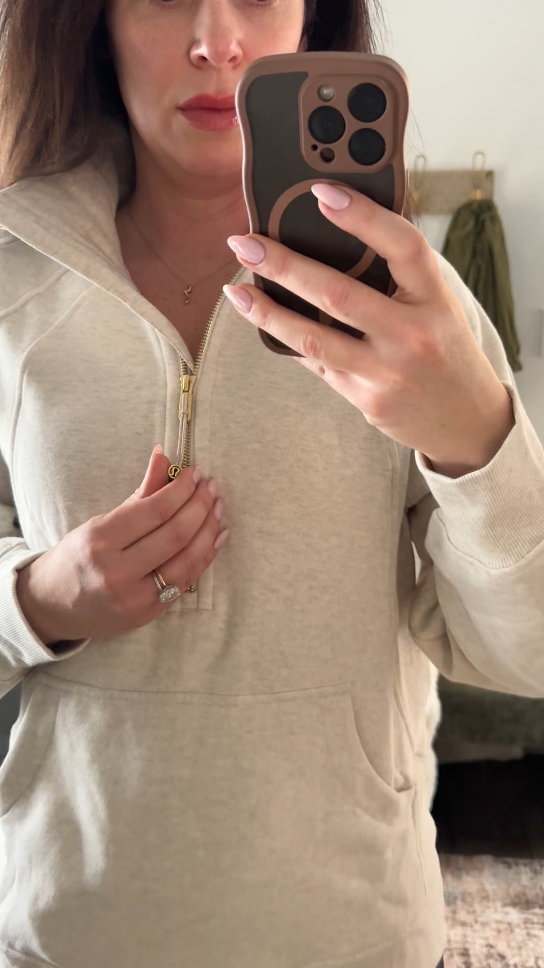 Lululemon scuba oversized funnel-neck half-zip sweater with gold details, thumbs holes, longer back, large Lululemon logo on back 👏🏻
It has it all!
Wearing M/L

#LTKwinter #LTKfitness #LTKcanada