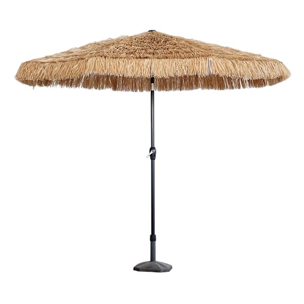 Tiki Fringe Crank & Tilt Round Patio Umbrella, 9' | At Home