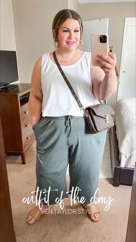 Casual plus size outfit idea! These cropped tanks are on sale for $7 today! Grab ‘em in every color. 😍 Paired it with my favorite plus size lounge pants under $20 and it’s an easy but chic outfit for running errands, mom life, or hanging out at home this summer! Wearing a 3X in both items, fit is true to size/generous.

#LTKSeasonal #LTKcurves #LTKstyletip