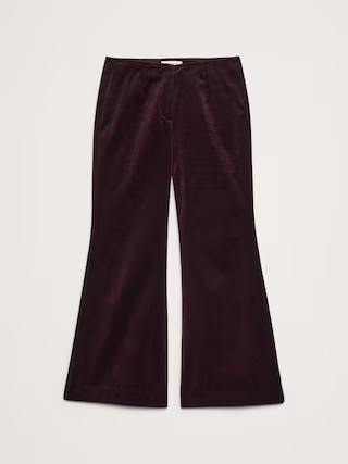 Mid-Rise Flare Velvet Pant | Banana Republic (US)
