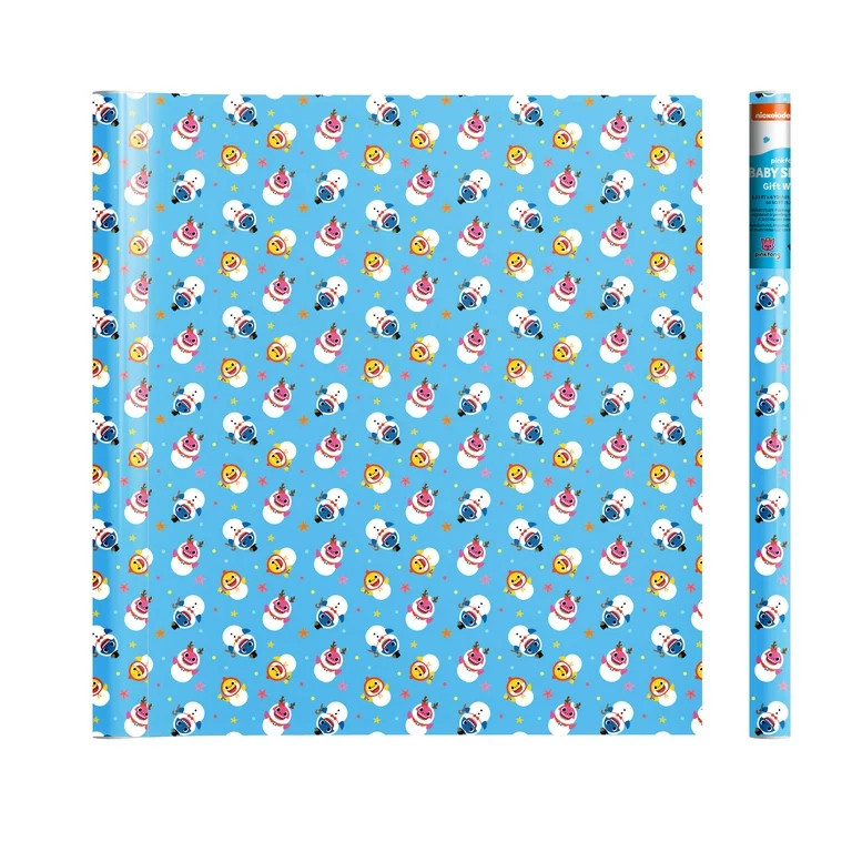 Baby Shark Gift Wrap with Themed Design - Christmas, Holidays, Birthday Wrapping Paper, 60 Sq. Ft... | Walmart (US)