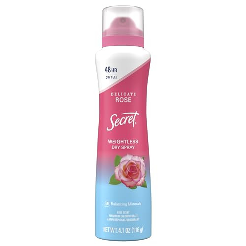 Secret Dry Spray Antiperspirant Deodorant for Women, 48hr Weightless Sweat & Odor Protection, Gentle on Skin, Wild Rose & Argan Oil Scent, 4.1 oz | Amazon (US)