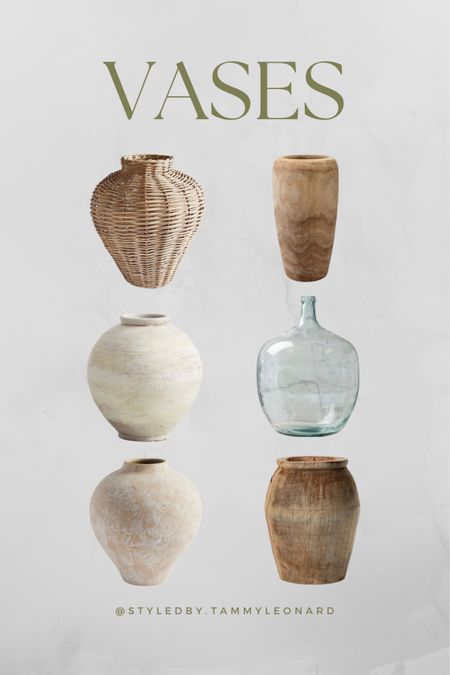 Seagrass, glass, wood, and textured vases that will look beautiful in a coastal style seaside beach home. Place a few tropical stems for a resort hotel look. 

#LTKstyletip #LTKFind #LTKhome