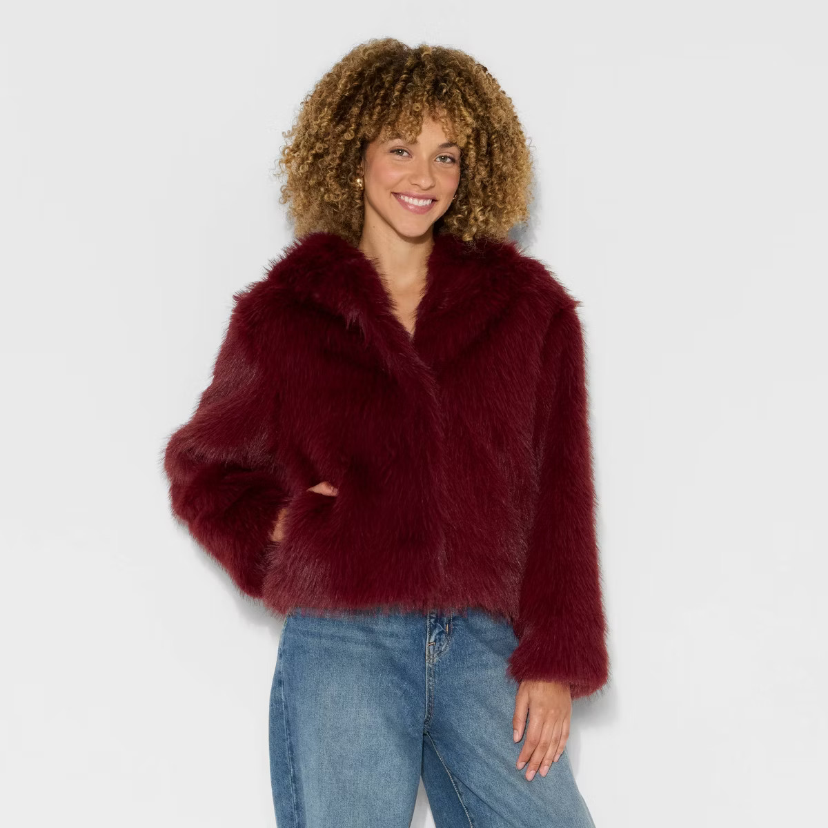 Women's Short Faux Fur Jacket - Wild Fable™ | Target