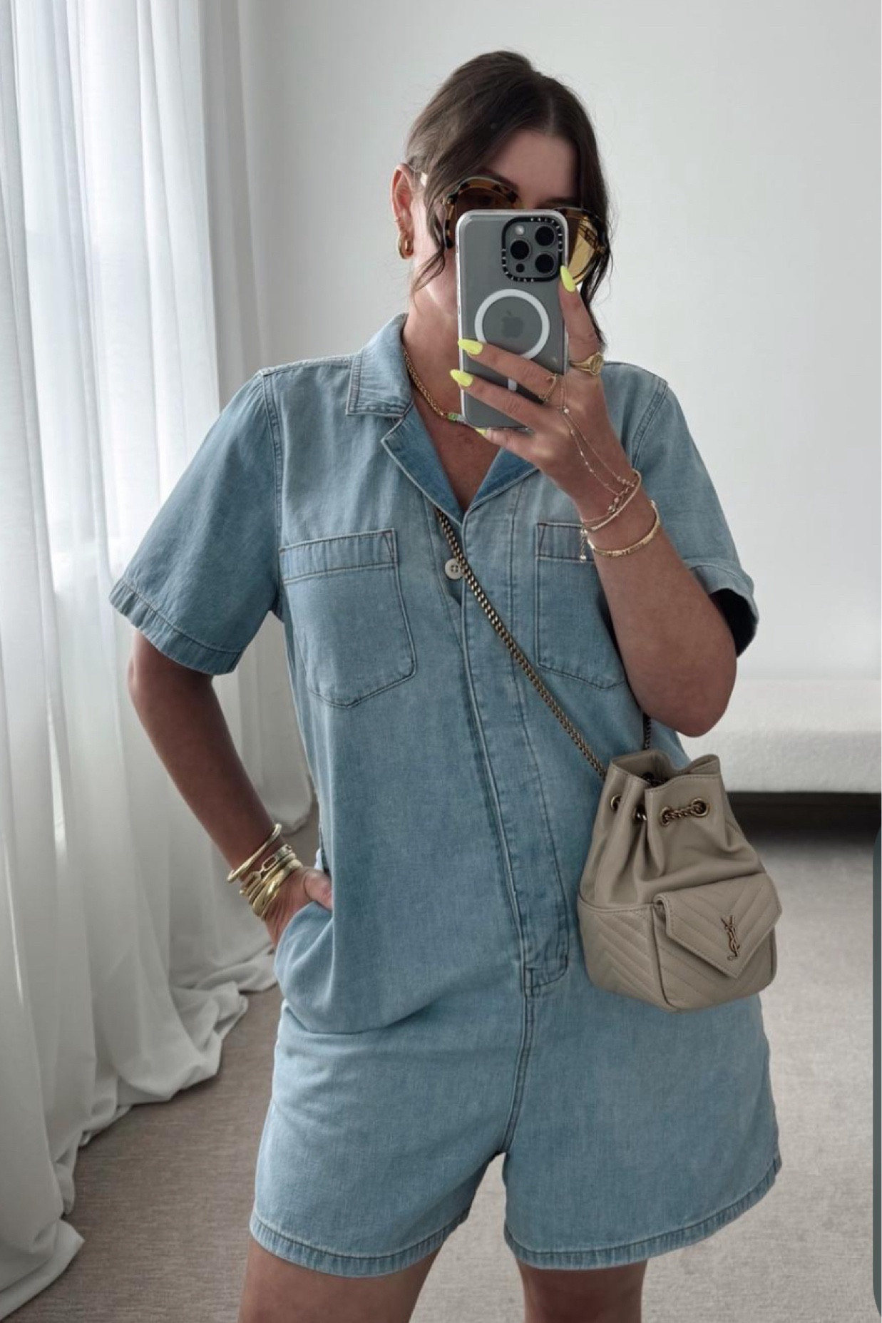 Denim jumpsuit 
Shorts jumpsuit 
Summer outfit 

#LTKSeasonal #LTKFindsUnder100