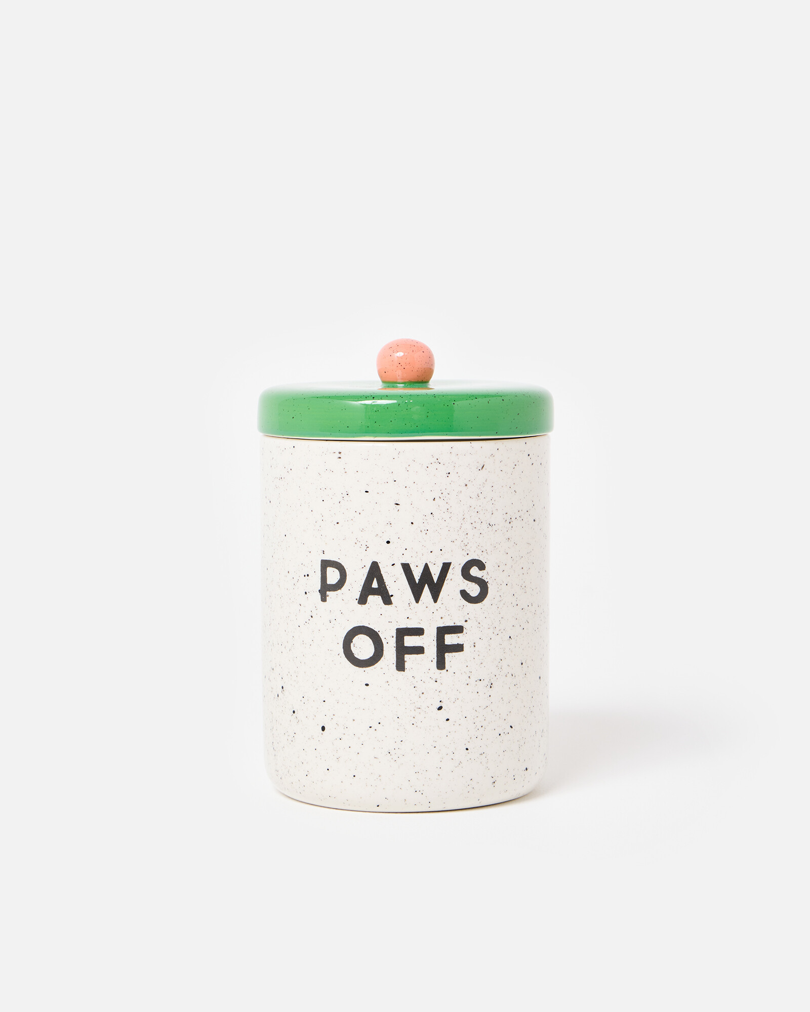 Paws Off Speckle Pet Treat Jar | Oliver Bonas IE | Oliver Bonas (Global)