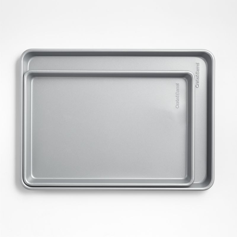 Crate & Barrel Silver Baking Sheets, Set of 2 + Reviews | Crate & Barrel | Crate & Barrel