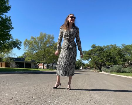 Polka Dots for Spring?! Maybe that’s truly groundbreaking (and don’t say it’s my age but I’m loving a great skirt suit recently!) #investmentpiece 

#LTKstyletip #LTKSeasonal #LTKover40