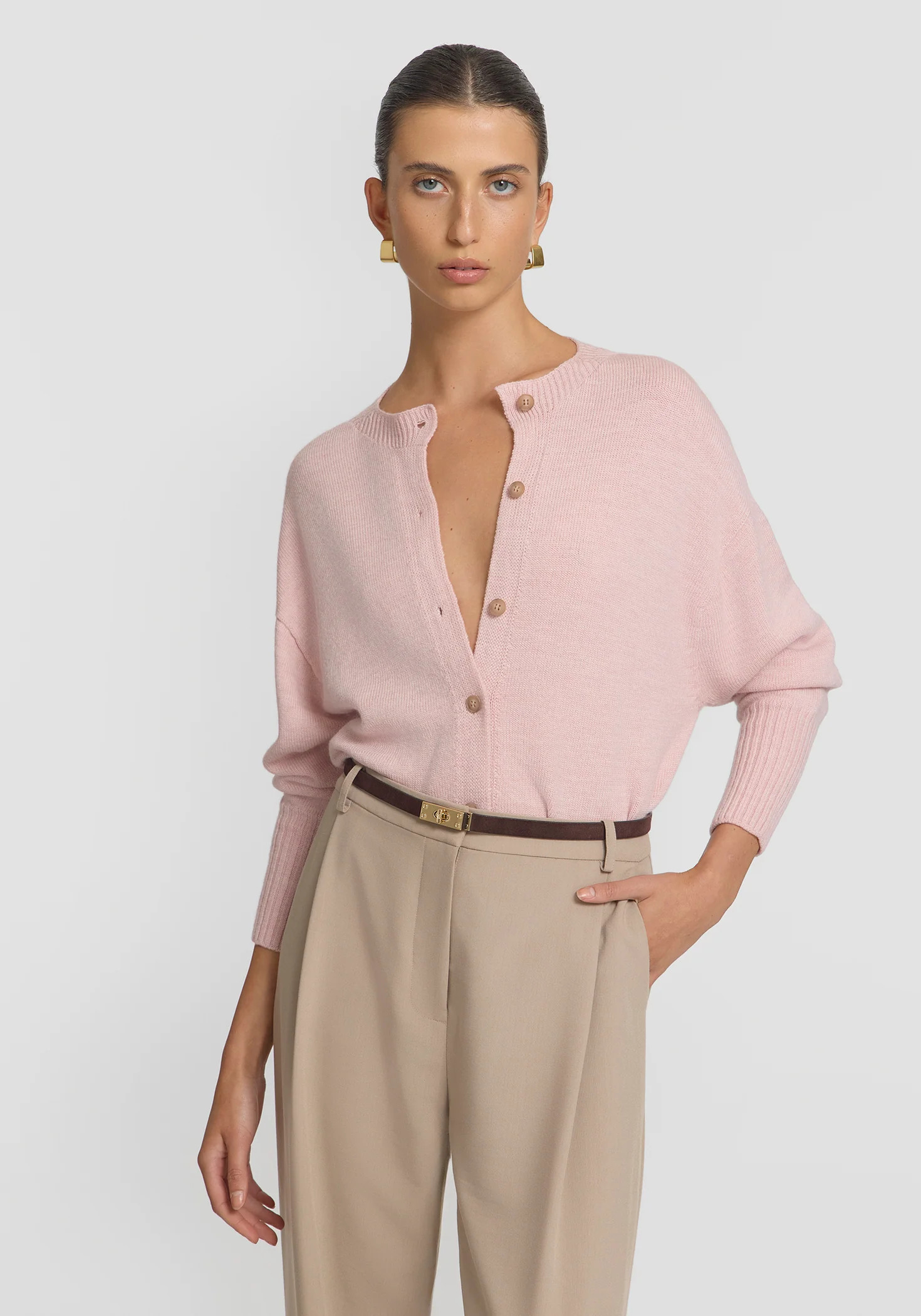 HART MERINO CARDIGAN IN PINK | KNITWEAR | VIKTORIA & WOODS - Viktoria & Woods | Viktoria & Woods