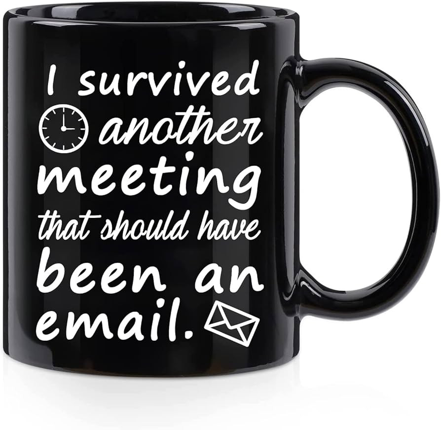 WENSSY Email Mug I Survived Another Meeting That Should Have Been an Email The Office Mug Funny C... | Amazon (US)