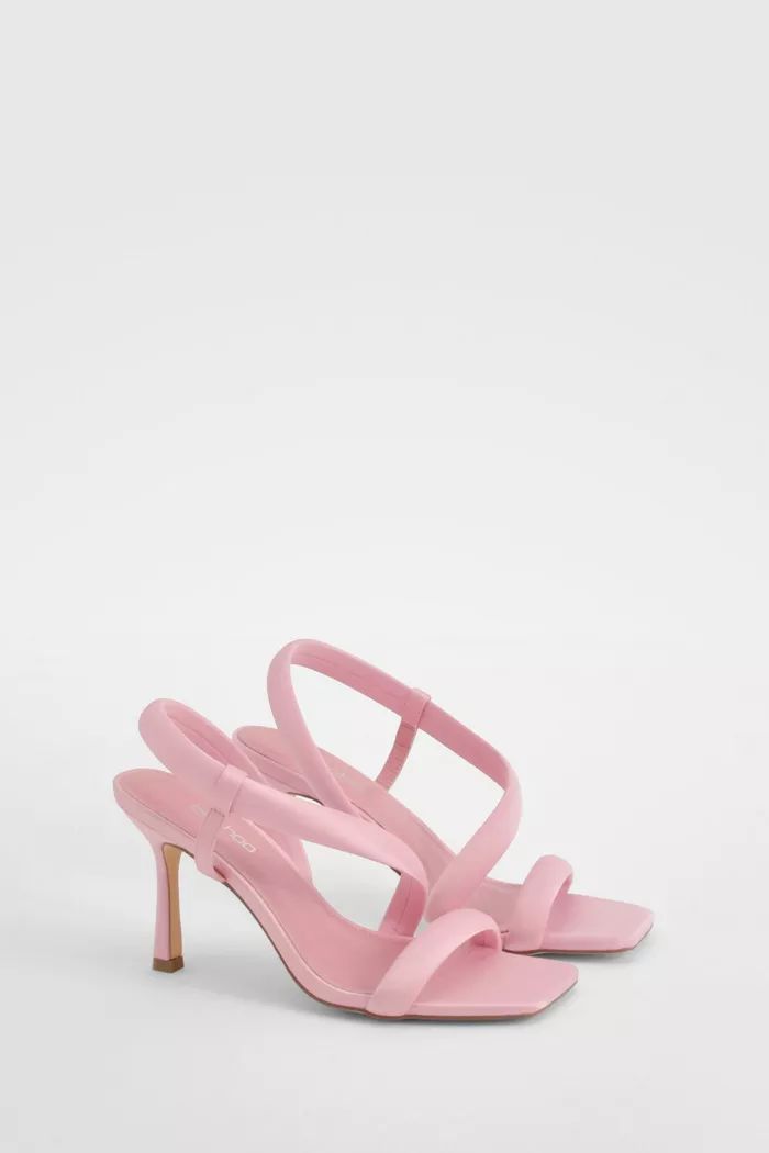 Padded Twist Detail Heels | boohoo (US & Canada)