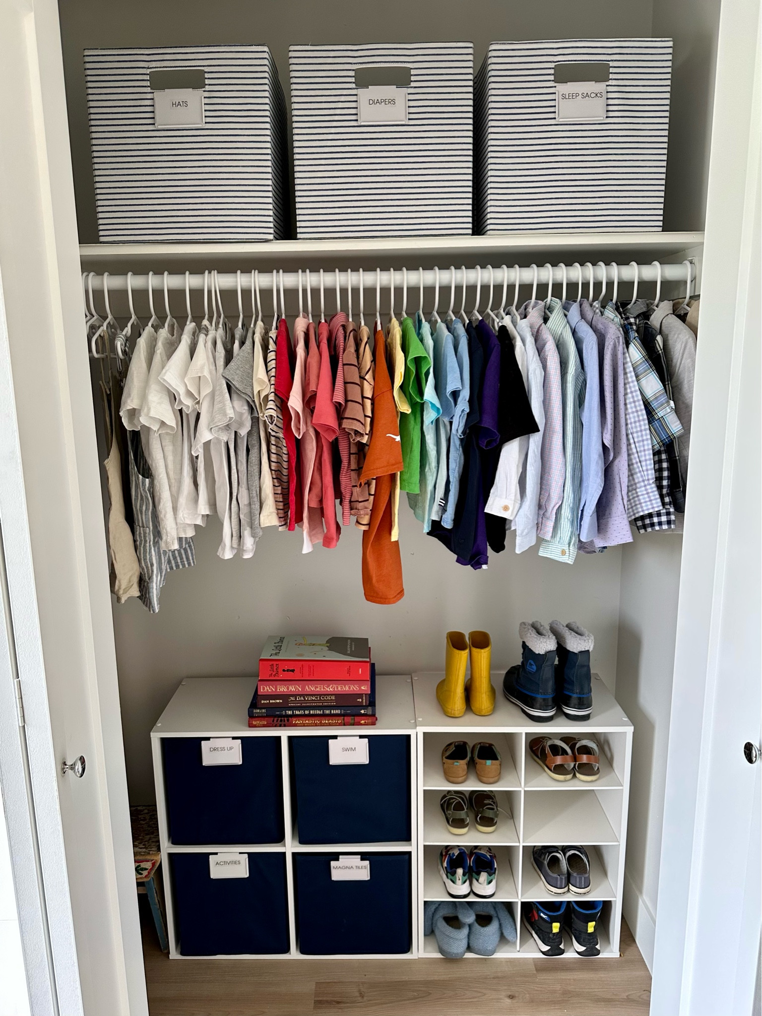 Kids closet organization | It doesn’t need to be complicated! Check out the links below for what we used. 

#closetinspo #kidscloset #closetorganization #organize #home

#LTKkids #LTKhome