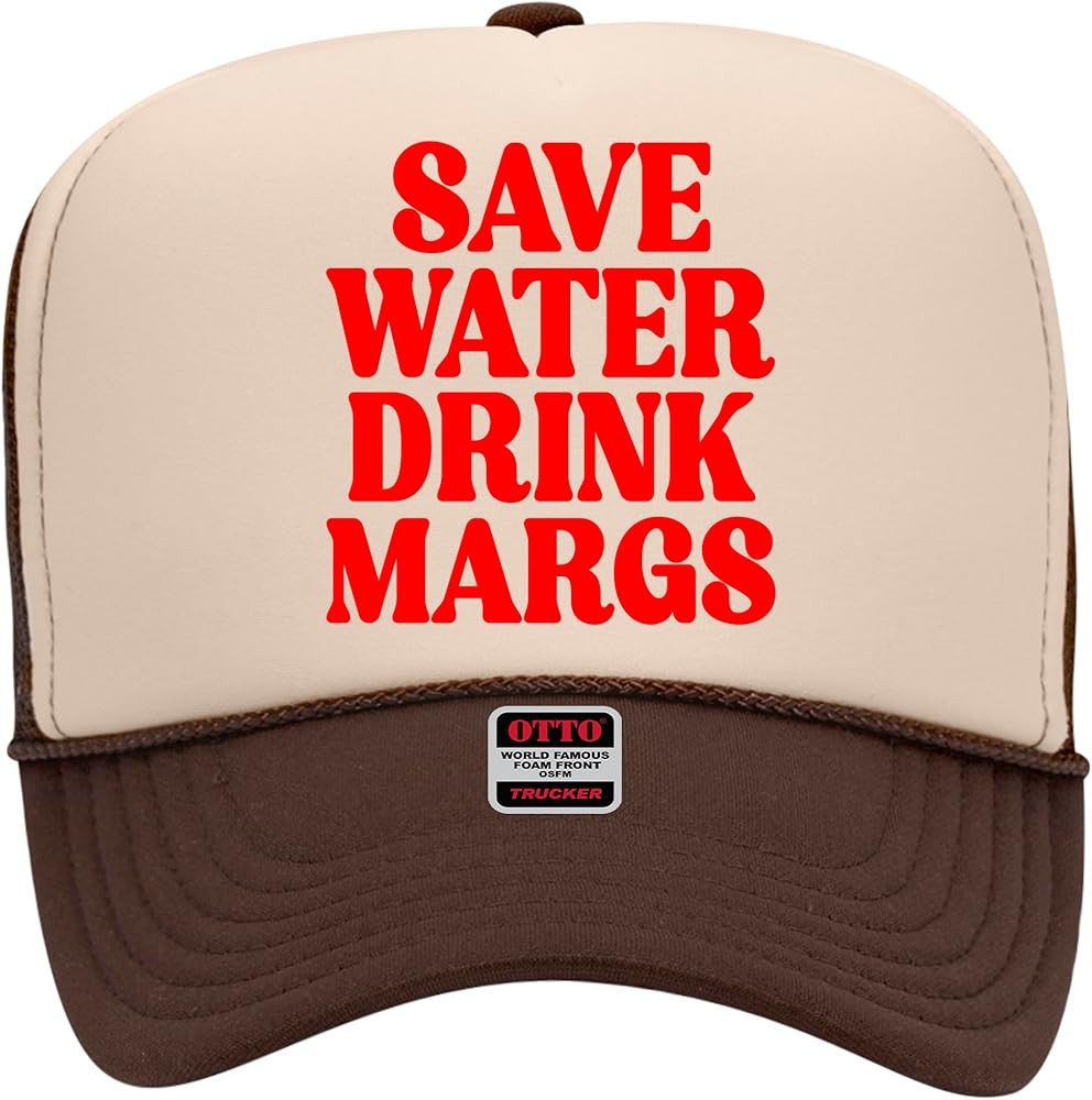 Save Water Drink Margs Trucker Hat - Premium Snapback for Men and Women - Funny Cute Margarita Dr... | Amazon (US)