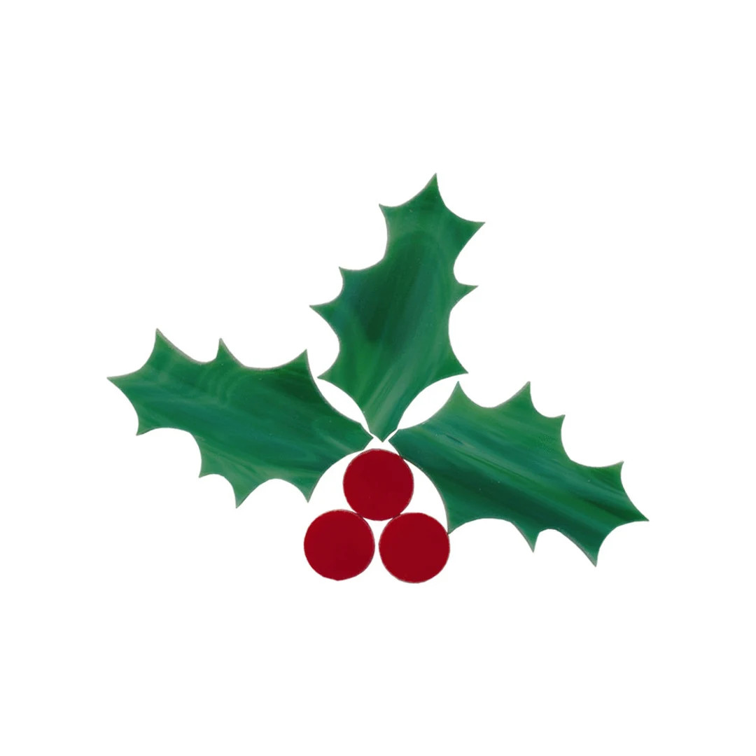 Christmas Holly COE 96 Fusible Glass Shape Berries Are - Etsy | Etsy (US)