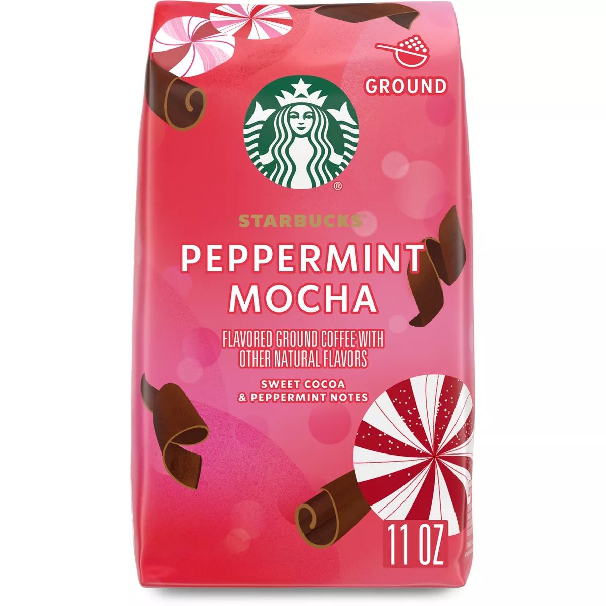 Starbucks Peppermint Mocha Flavored Light Roast Coffee - 11oz | Target