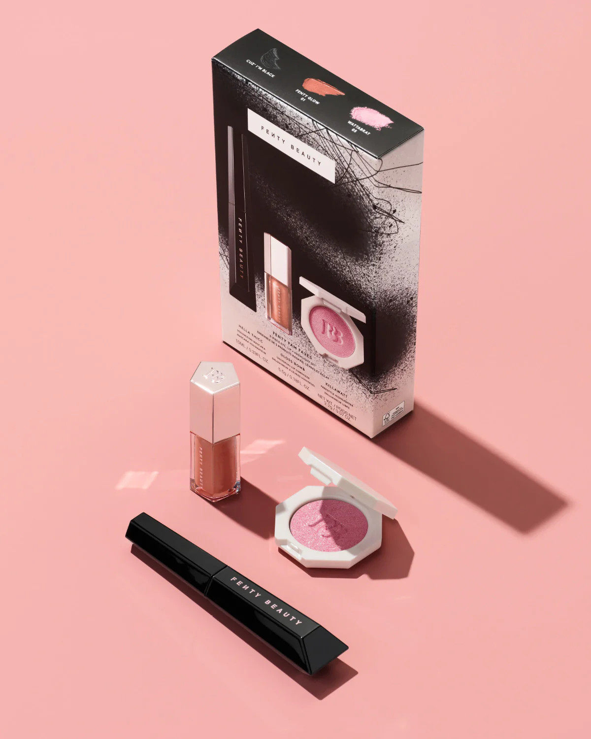 Fenty Fam Faves 3-Piece Eye, Lip + Highlighter Set | Fenty Beauty