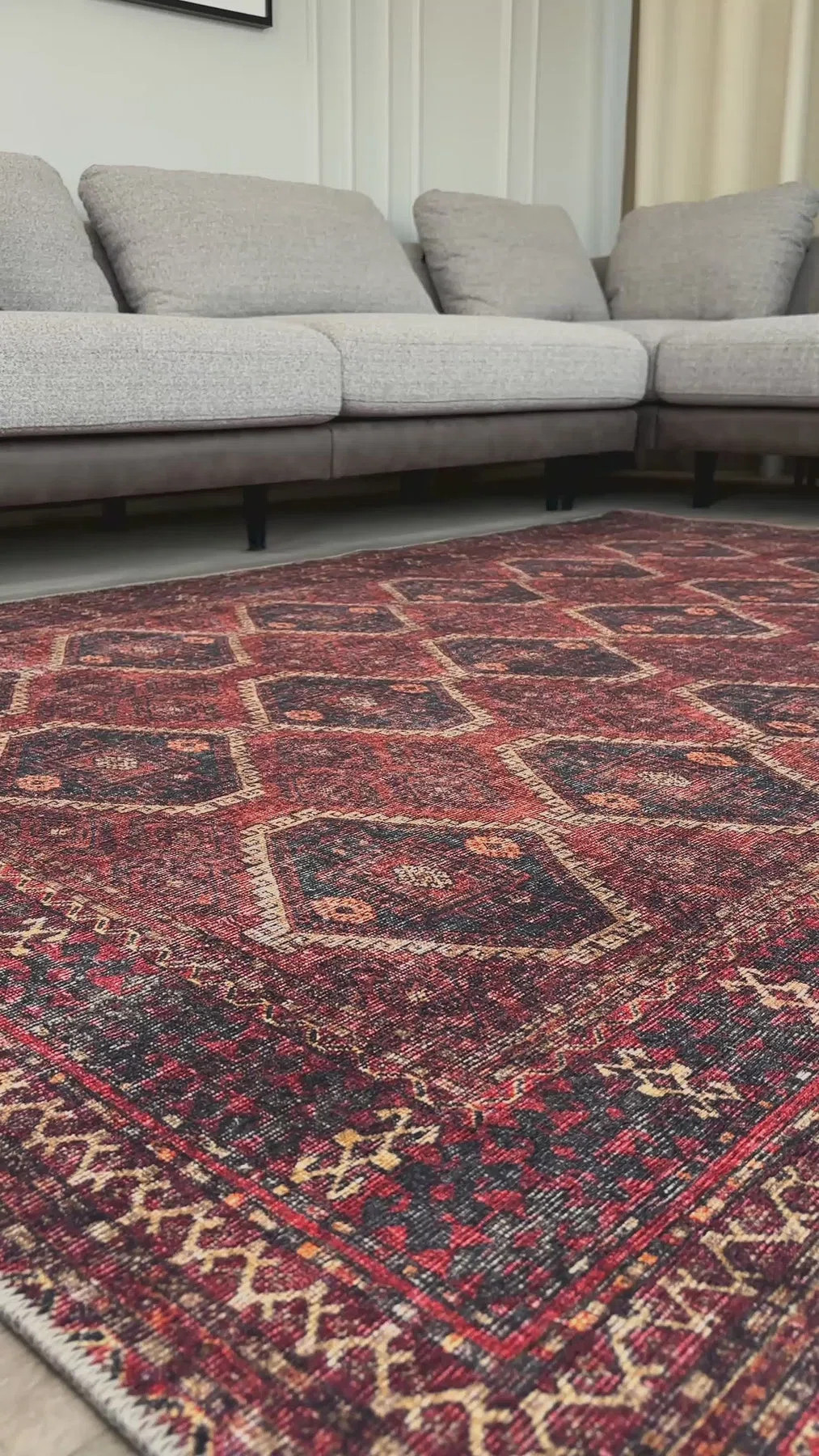 Private Dark Burgundy Color Vintage Rug | Wayfair North America