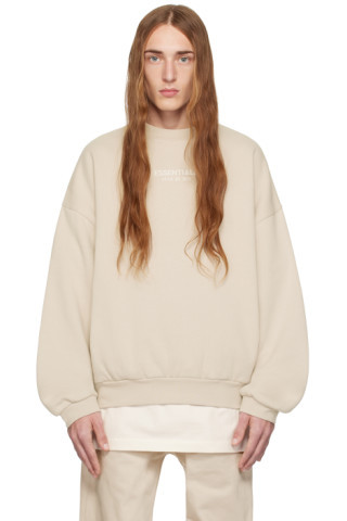 Fear of God ESSENTIALS - Taupe Crewneck Sweatshirt | SSENSE