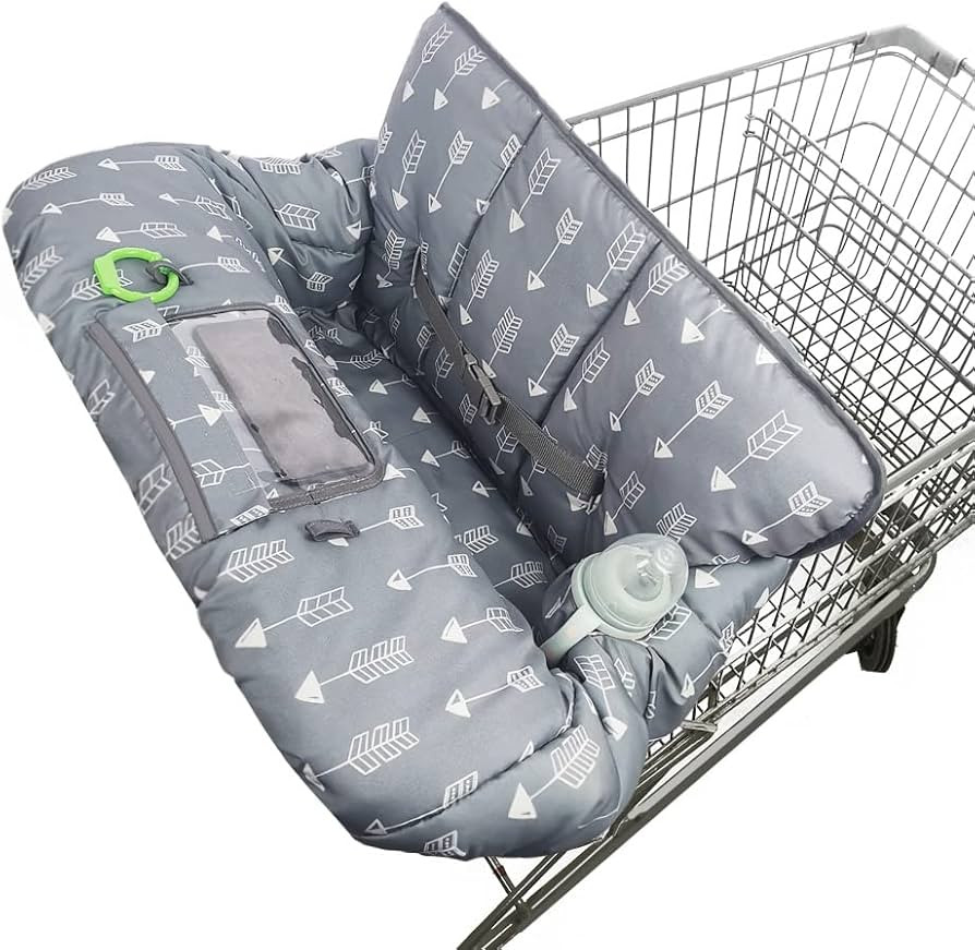 Shopping cart Cover for Baby high Chair Cover, roll in and go, Universal fit, Grey Arrow | Amazon (US)