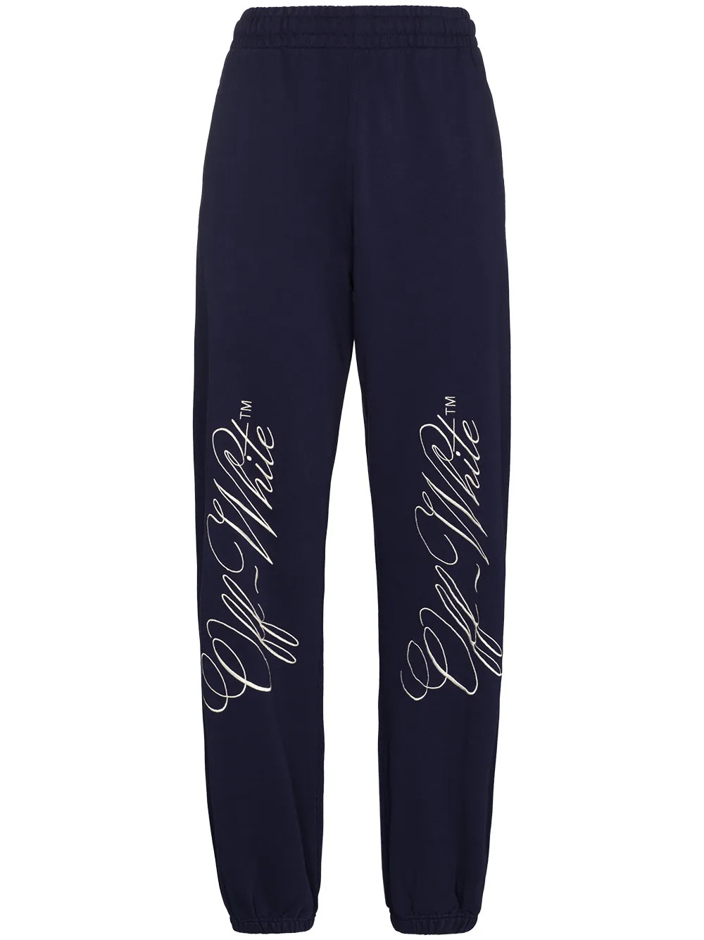 italic logo slim trackpants | Farfetch (US)