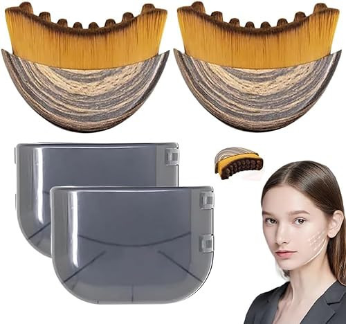 Lymphatic Contour Face Brush, Dry Brushing Face Brush, Lymphatic Drainage Massager for Face, Chin & Jawline Sculpting,Fits to The Skin to Relieve Fatigue (2PCS) | Amazon (US)