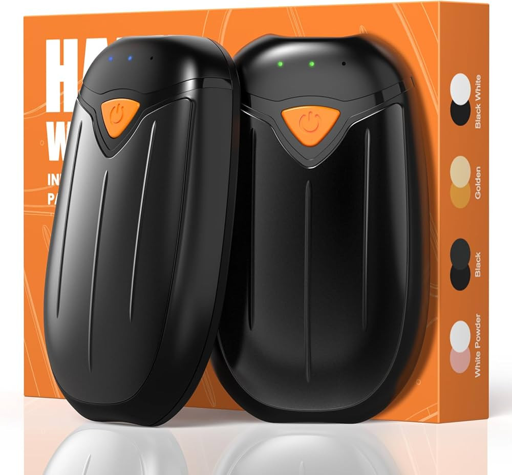 Hand Warmers Rechargeable 2 Pack,8000mAH Electric HandWarmers,Electric Portable Pocket Heater,10 ... | Amazon (US)