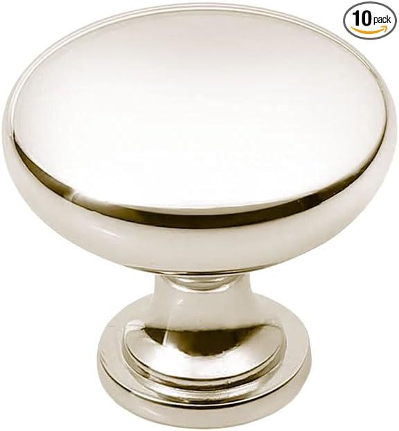 khtumeware 10 Pack 1-1/4 inch Polished Nickel Cabinet Knobs Dresser Knobs Oval Drawer Knobs Kitch... | Amazon (US)