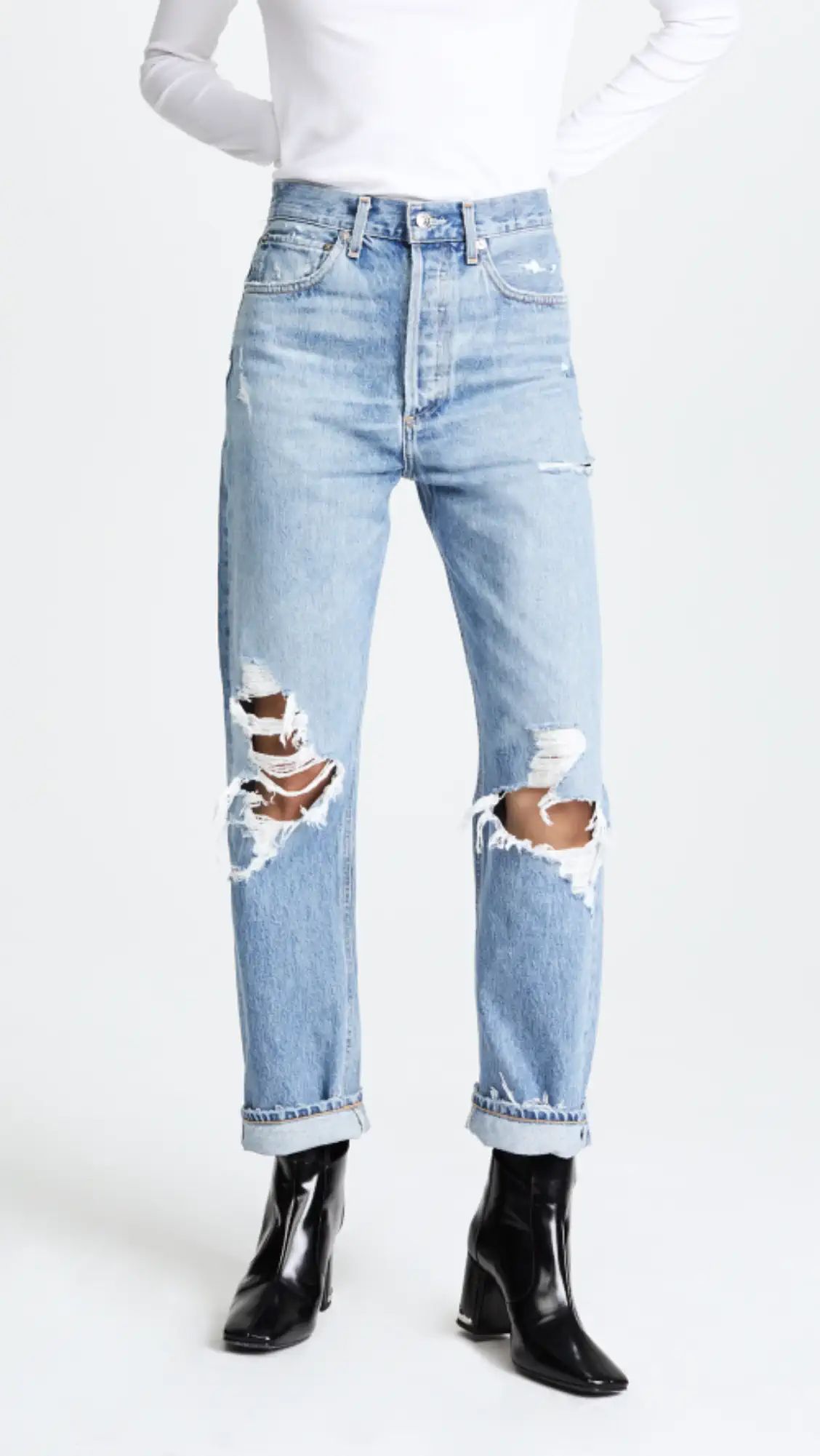 AGOLDE 90s Mid Rise Straight Fit Jeans | Shopbop | Shopbop